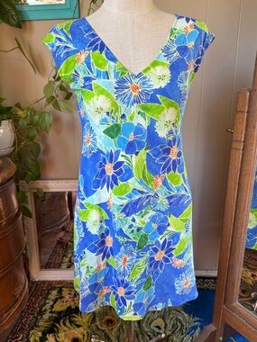 JAMS WORLD Sherry Tropical Floral Mini Dress S Wearable Art